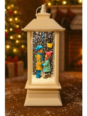 PremiumPort Sevgiliye Işıklı Yılbaşı Lambası, Kar Küresi Hediye, Sıcacık Anlar