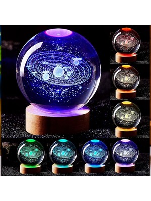 PremiumPort Işıklı Ahşap Kaideli Dünya Mini Cam Küre Dekorasyonu