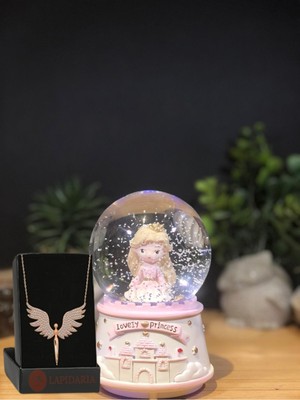 PremiumPort Işıklı ve Müzikli Sevimli Melek Kar Küresi ile Güzel Anlar Yaratın