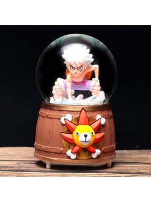 PremiumPort Orta Boy Kar Küresi, Işıklı ve Müzikli, Beyaz, 12X8 cm