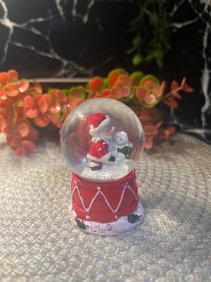 PremiumPort Mini Noel Baba ve Kardan Adam Kar Küresi Dekorasyonu