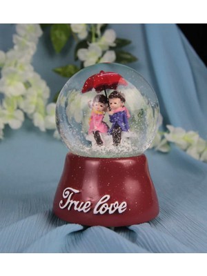 PremiumPort Müzikli, Işıklı Orta Boy Kar Küresi, Sevgiliye Özel Hediye