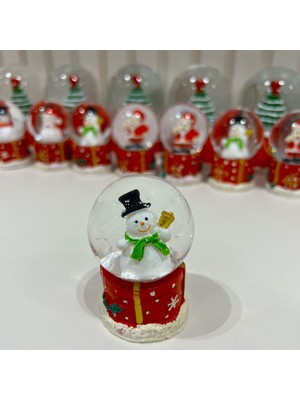 PremiumPort Sevimli Kardan Adam Mini Boy Kar Küresi, Hediye ve Dekor Alternatifi