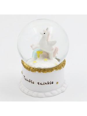 PremiumPort Gökkuşağı Unicorn Işıklı Kar Küresi, 9 Cm, Şık ve Dekoratif Ürün