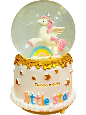 PremiumPort Orta Pilli Sesli Işıklı Kar Küresi 80038AB, Şık ve Eğlenceli Dekorasyon