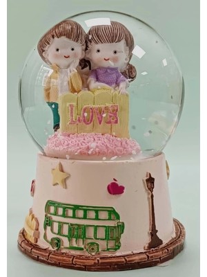 PremiumPort Büyük Boy Love Sulu Kar Küresi, Hediye ve Dekor Için Muhteşem Seçenek