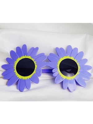 Skygo Mor Renk Papatya Şekilli Parti Gözlüğü 18x10 cm