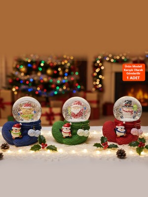 PremiumPort Sevimli Kar Küresi, Yılbaşı Dekorasyonu, 6-7cm, Şık ve Renkli Tasarım