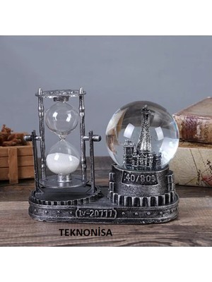 PremiumPort Yeni Yıl Büyük Beng Eifellisi Işıklı Sulu Kar Küresi, Dekoratif ve Şık