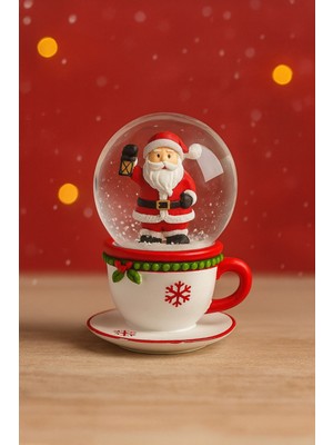 PremiumPort Büyüleyici Kar Küresi, Noel Baba Temalı Dekoratif Fincan Modeli