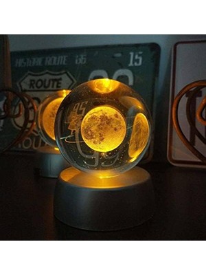 PremiumPort Renk Değişen LED Cam Küre, Dekoratif ve Hediyelik Gece Lambası