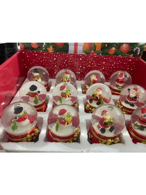 PremiumPort Beyaz Noel Baba Temalı Kar Küresi, Sıcak ve Sürprizli Hediye Seçeneği
