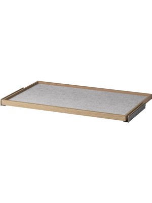 Raylı Çekmece, Ağartılmış Meşe Görünümlü-Açık Gri, 100X58 cm