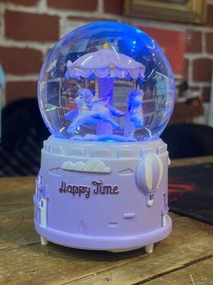 PremiumPort Mega Boy Panda Kar Küresi, Otomatik, Işıklı ve Müzikli