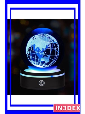 PremiumPort Dönen LED Cam Dünya Küresi, USB Bağlantılı, Şık ve Modern Dekorasyon