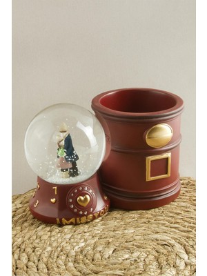 PremiumPort Işıklı Kar Küresi, Sevgili Çift Tasarımı, Şık ve Büyüleyici Dekorasyon