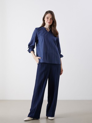 Lc Waikiki Yeni Sezon Beli Lastikli Keten Karışımlı Kadın Pantolon