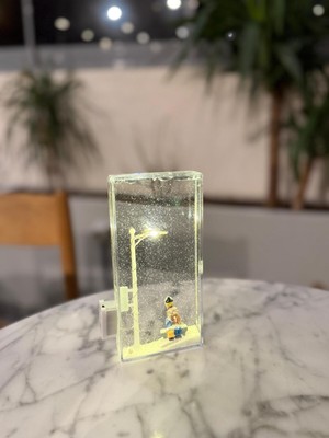 PremiumPort Sevgili Temalı Sokak Lambası ve Parmak Izi Anahtarlık Seti, 17X10CM