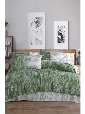 Mira Home Çift Kişilik Nevresim Takımı Pamuklu Yeşil Düşler
