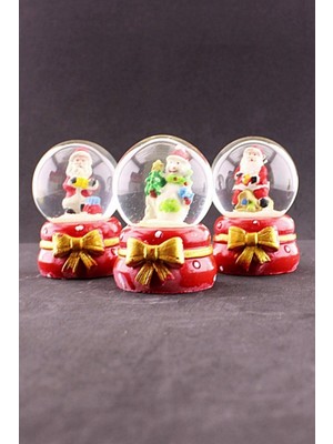 PremiumPort 3'lü Noel Baba Mini Işıklı Dekoratif Hediye Seti, Yeni Yıl 2023