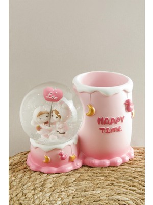 PremiumPort Renkli Işıklı Kız Çocuklar Için Eğlenceli Kar Küresi