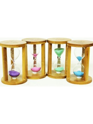 PremiumPort Ahşap Kum Saati 15 Dakika, Şık ve Dekoratif Saat, Hediye Seçeneği