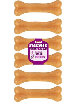 Feyza Design Sağlıklı Dişler Için Doğal Köpek Çiğneme Kemiği 6'lı Paket, 7,5 cm