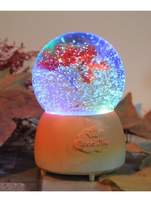 PremiumPort Hayat Ağacı Temalı Işıklı ve Müzikli Kar Küresi, Dekoratif Hediye