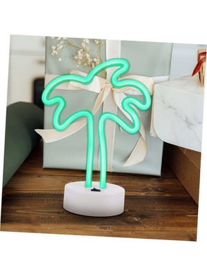 PremiumPort Palmiye Tasarımlı Neon Işık Gece Lambası Ev ve Parti Dekoru