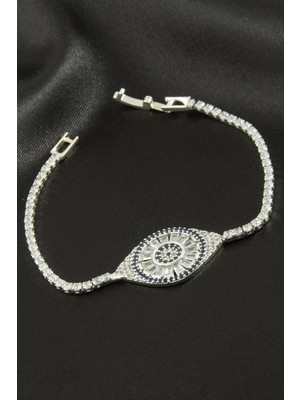 Oval Zirkon Taşlı Çocuk Bileklik 16 cm