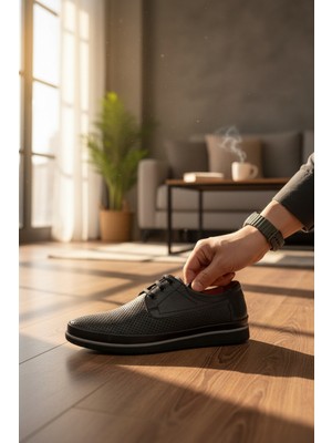 Enoch Hakiki Deri Delikli Nubuk Erkek Günlük Ayakkabı