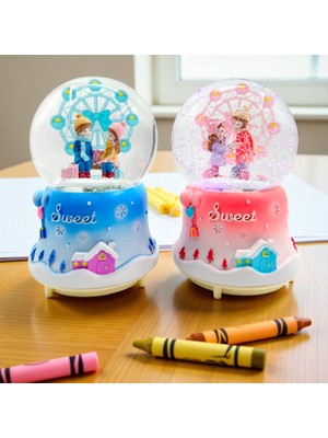 PremiumPort Işıklı ve Sesli Büyük Boy Kar Küresi, Şık Dekoratif Hediye Seçeneği