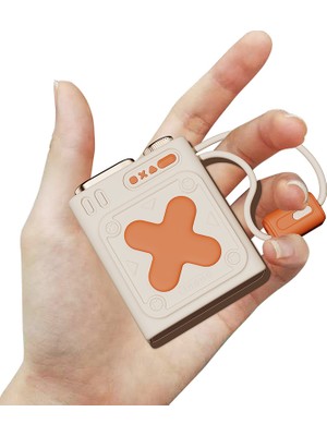 Newdaki Mini 68MM 22.5W LED Göstergeli Pd 10.000MAH, Dahili Type-C ve Lightning Kablolu USB Çıkışlı Powerbank