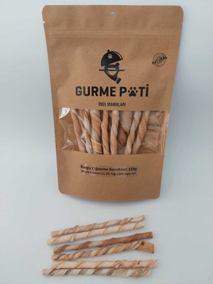 Feyza Design Sağlıklı Dana Derisi Çiğneme Kemikleri 150G Köpek Ödülü