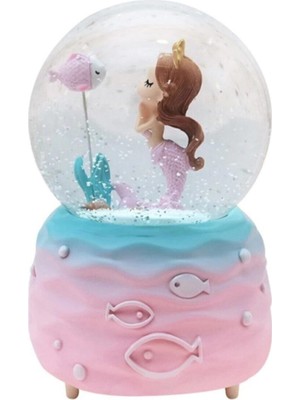 PremiumPort Rüya Gibi Deniz Kızı Temalı Müzikli ve Işıklı Kar Küresi