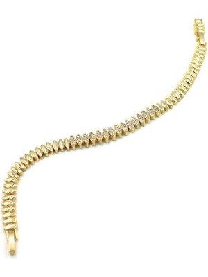 Mbb E-Ticaret Taşlı Vip Bileklik - Altın