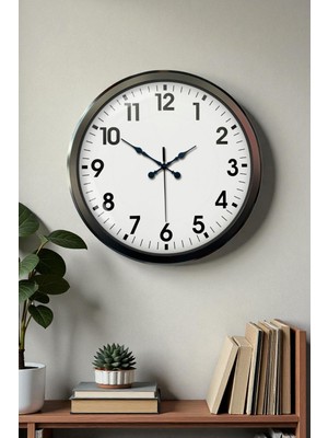 Mbb E-Ticaret Zentime 52 cm Siyah Modern Duvar Saati