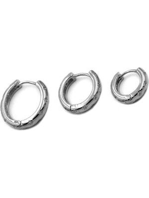 Mbb E-Ticaret 3'lü Halka Küpe - Gümüş