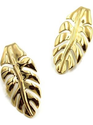 Mbb E-Ticaret Yaprak Küpe - Altın