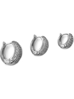 Mbb E-Ticaret 3'lü Halka Küpe - Gümüş