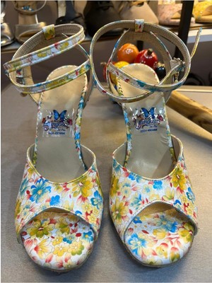 Bitangosu "güneşin Kanadı", 8,5 cm 13 Pont Açık Topuk-Açık Burun- Tango, Dans ve Salon Ayakkabısı