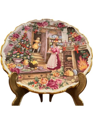 Royal Albert Ingiliz Christmas Temalı Dekor Tabağı - 21 cm Çapında -6k