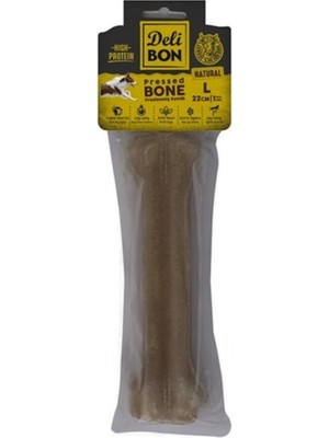 Feyza Design Deli Bon Deri Pres Kemik 22CM L Boy, Natural, 6'lı Vakum Pakette