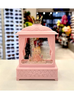 PremiumPort Parlak ve Renkli Kız Çocuk Prenses Gece Lambası, Dekoratif ve Müzikli