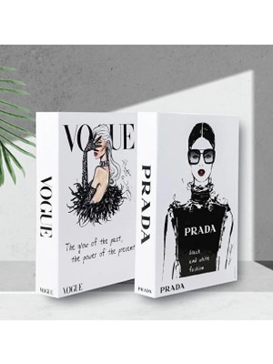 2'li  Gözlük Dekoratif Kitap Kutu