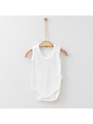 Body Zıbın %100 Pamuk Bebek 4'lü Düz Askılı Çıtçıtlı