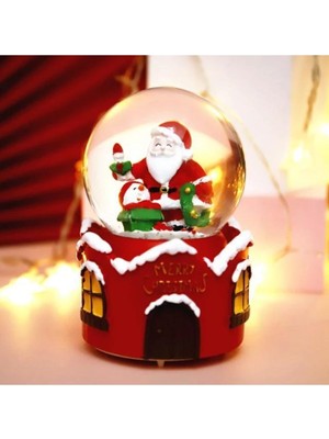 PremiumPort Yılbaşı Temalı Kardan Adam ve Noel Baba Kar Küresi Dekorasyon Seti