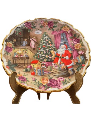 Royal Albert Ingiliz Christmas Temalı Dekor Tabağı - 21 cm Çapında 2e