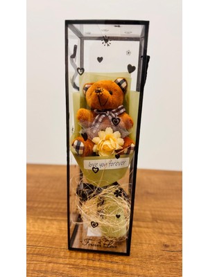 Ekonomik Sepeti Sevgililer Günü Için Kahverengi Ayıcık Buket