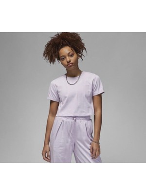 Nike Jordan Flight Women's Knit Top Lila Kadın Crop T-Shirt DX0401-576
